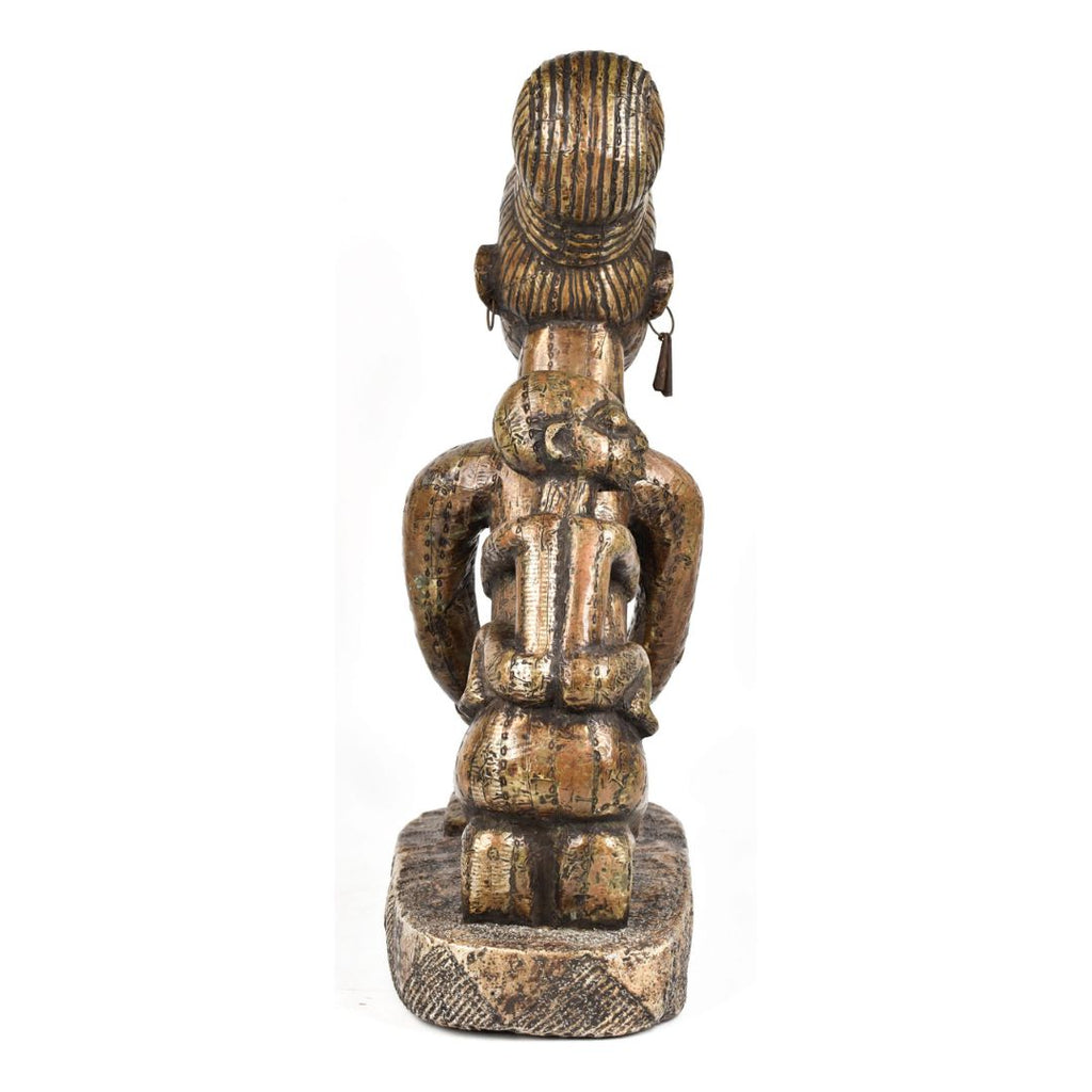 Yoruba Female Maternity Brass Figure Cameroon