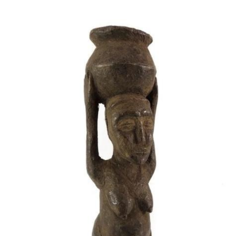 Luba Female Bowl Bearer Miniature Figure 8.5 Inch Congo