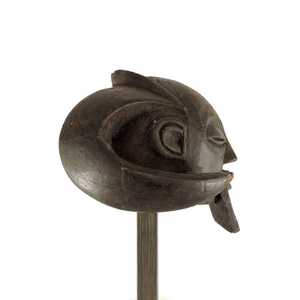 Luba Helmet Mask Ram Horns Custom Base Congo