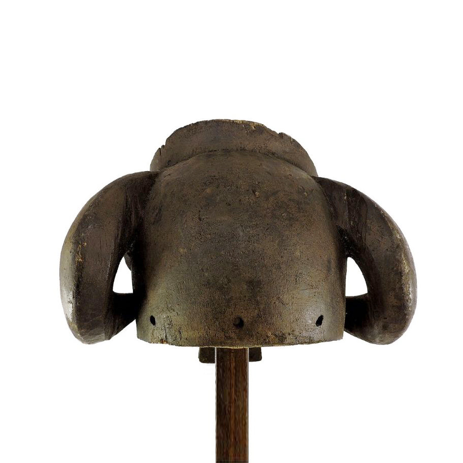 Luba Helmet Mask Ram Horns Custom Base Congo