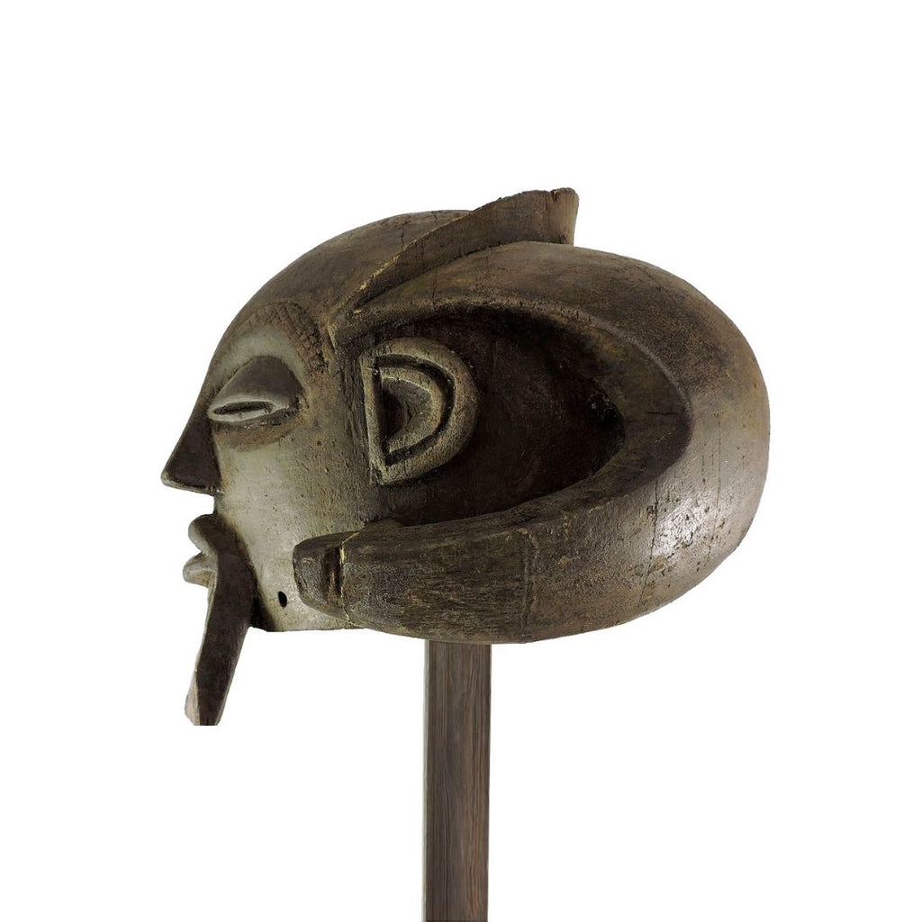 Luba Helmet Mask Ram Horns Custom Base Congo