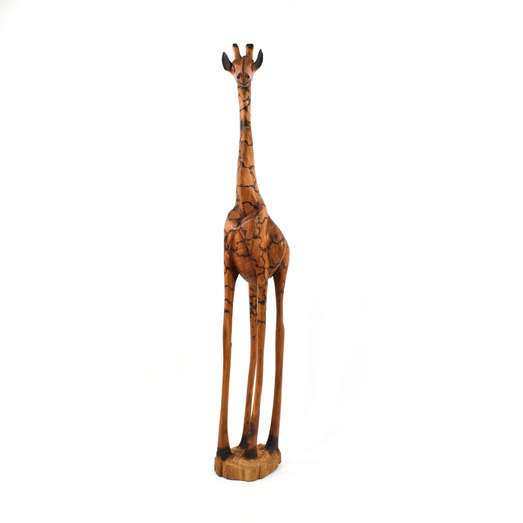 Giraffe Wood Carving Zimbabwe 29.5 Inch