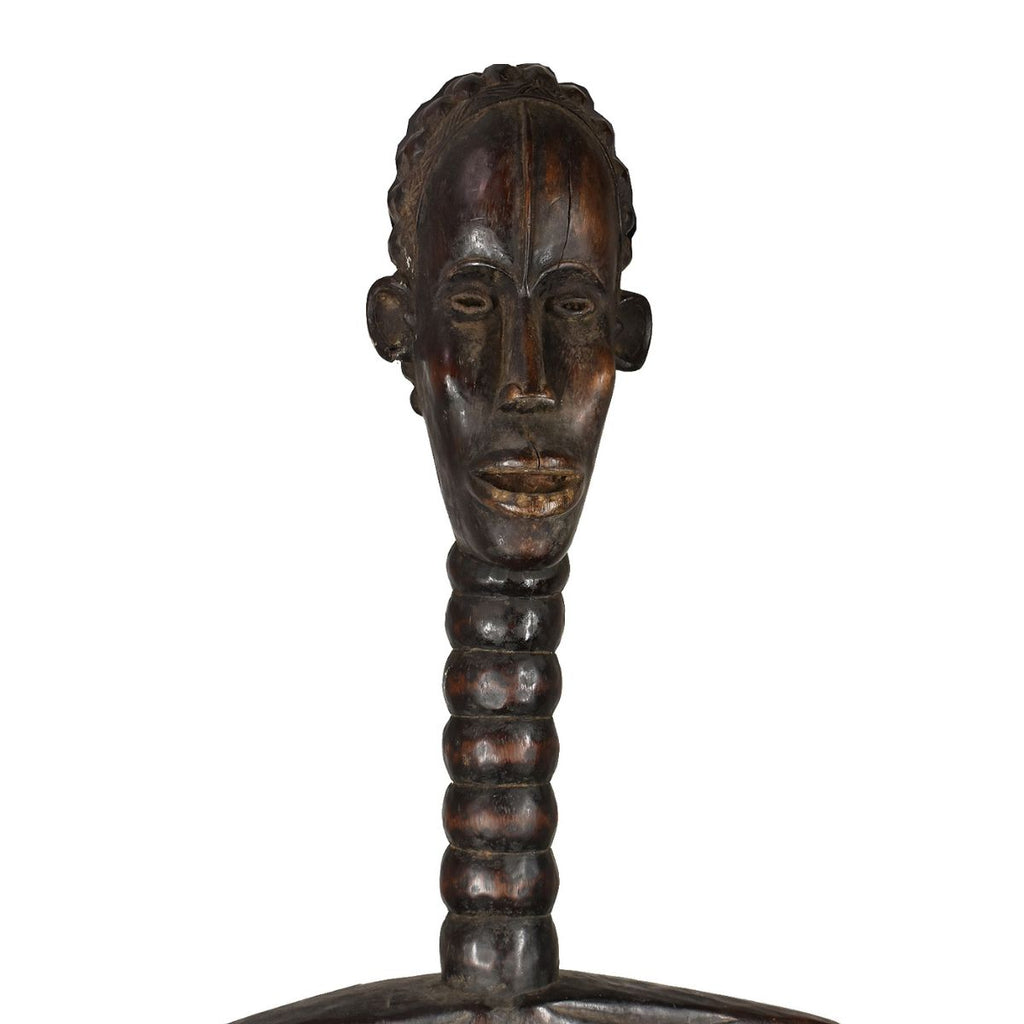 Large Grebo Female Back Mask on Custom Stand Tanzania