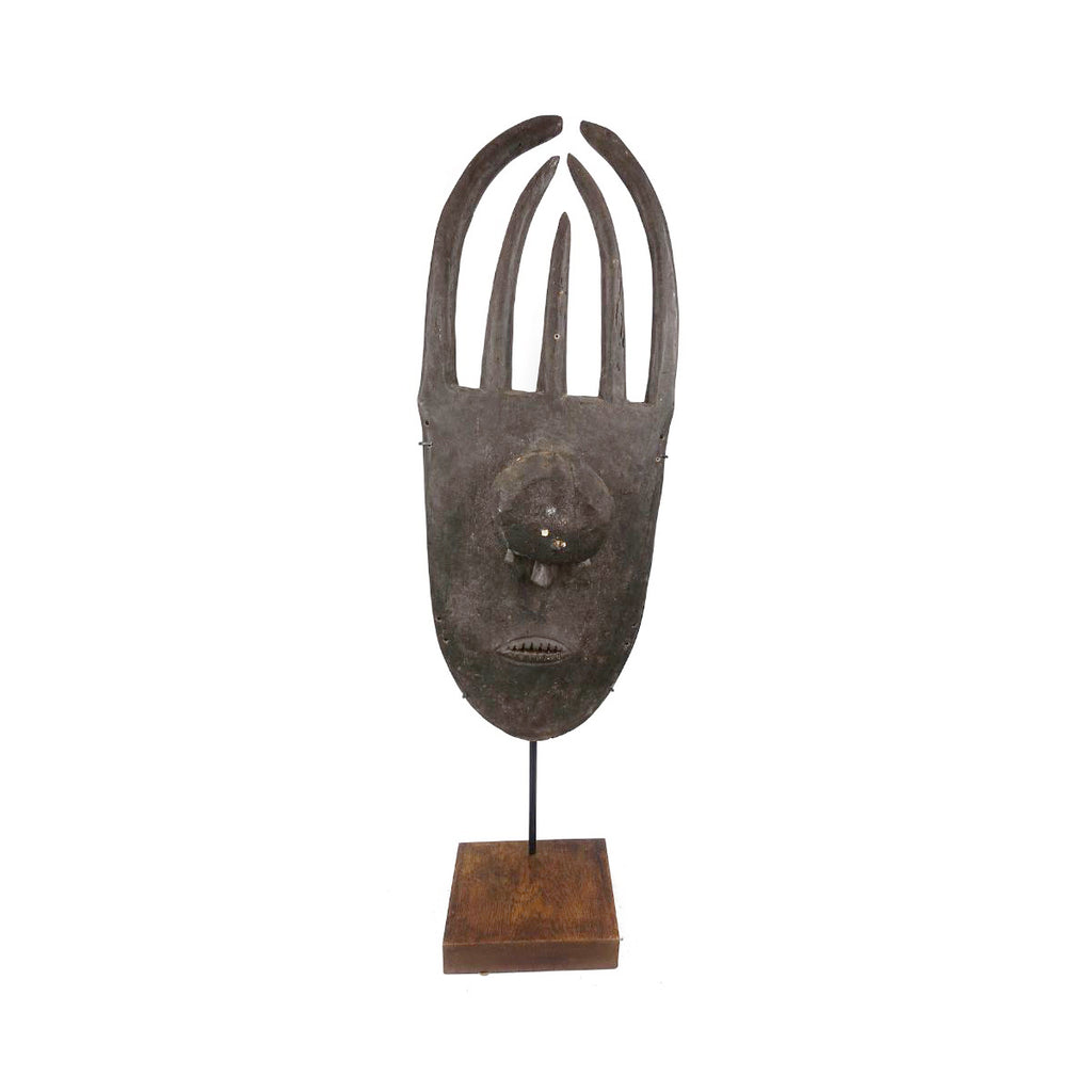 Toma Wood Mask on Metal Stand 56 inch Landai Guinea