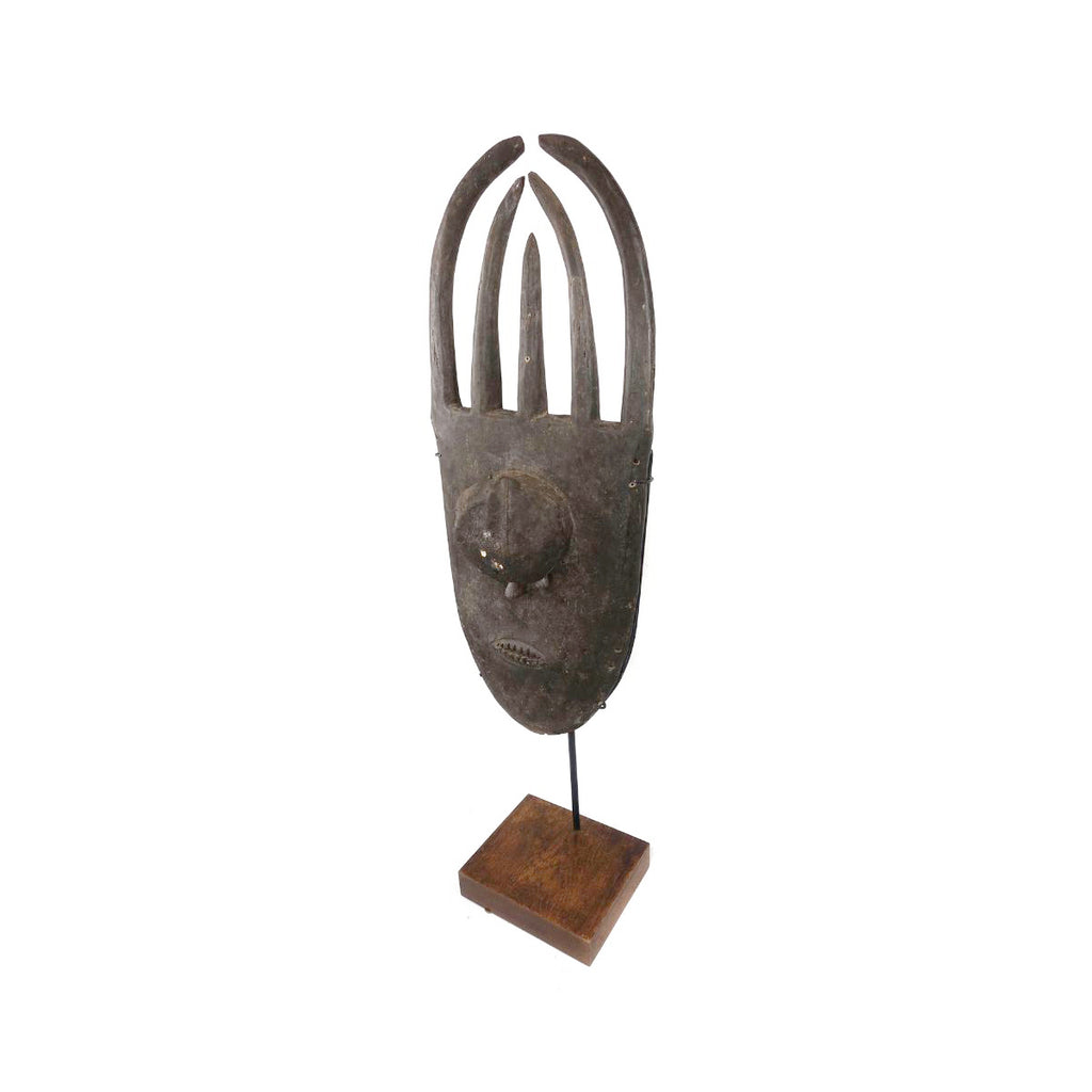 Toma Wood Mask on Metal Stand 56 inch Landai Guinea