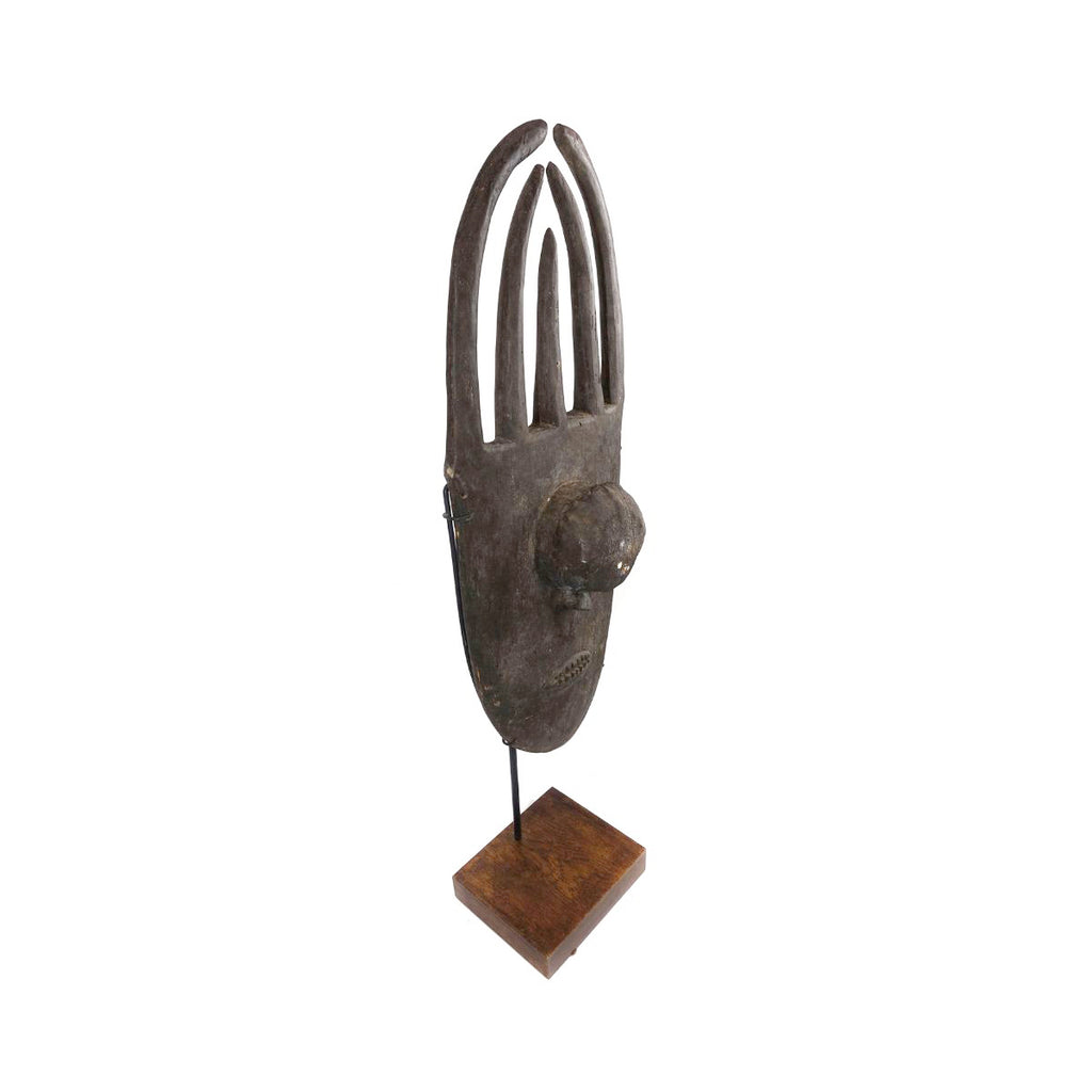 Toma Wood Mask on Metal Stand 56 inch Landai Guinea