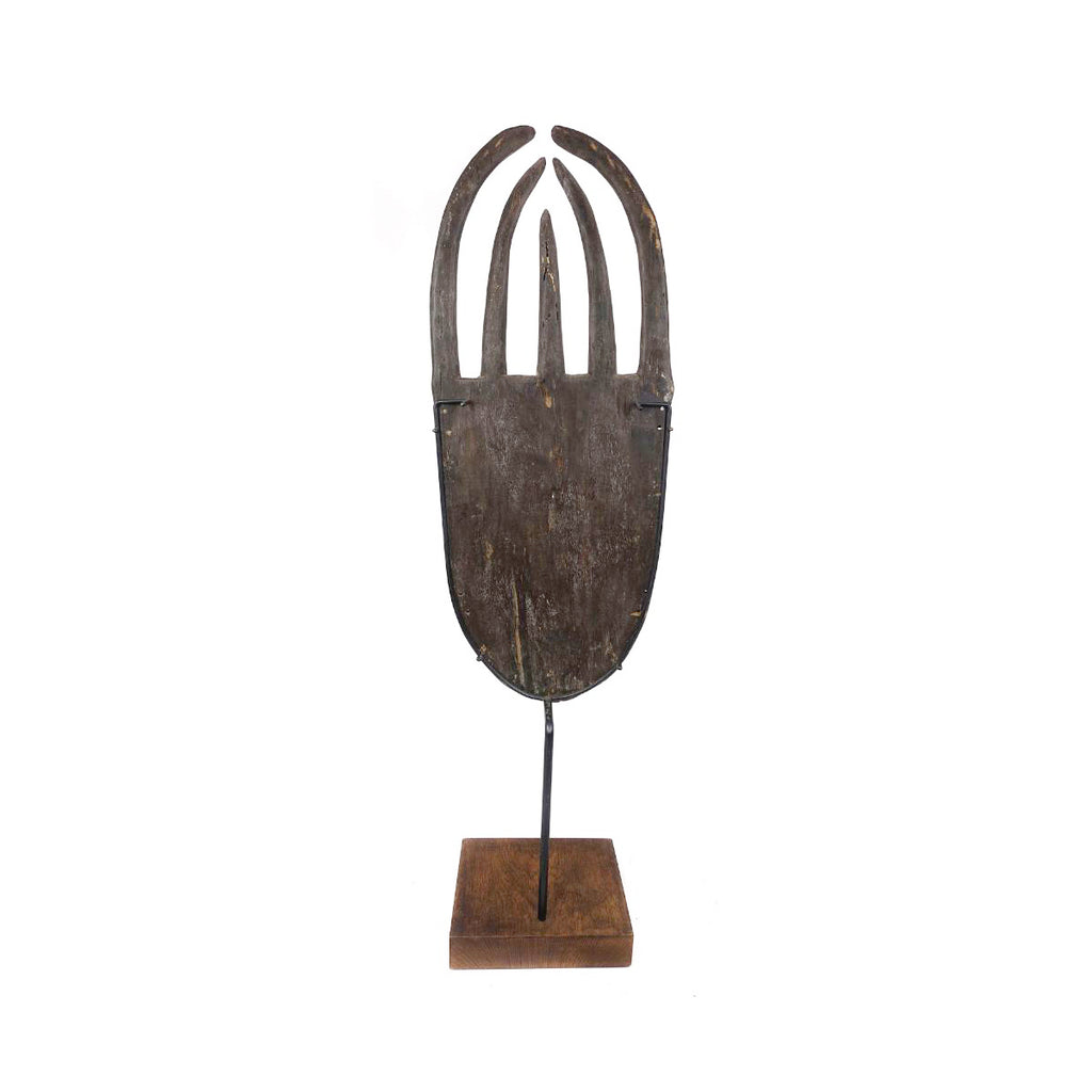 Toma Wood Mask on Metal Stand 56 inch Landai Guinea