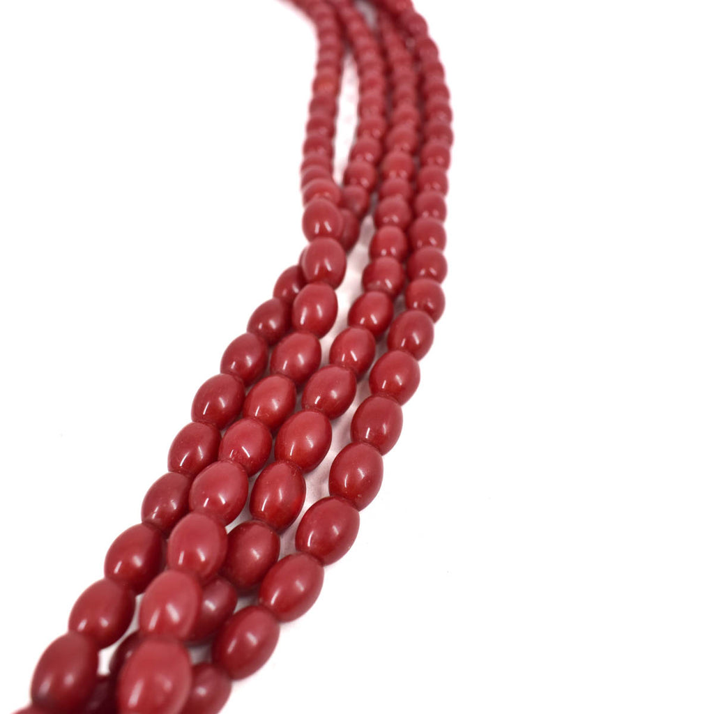 Round Red Beaded Necklace Africa