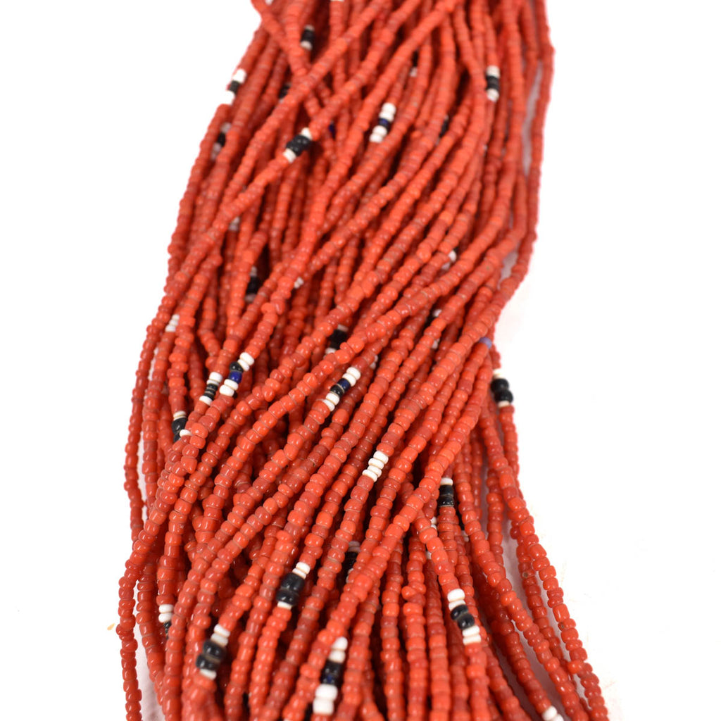 Red White and Black Seed Beads