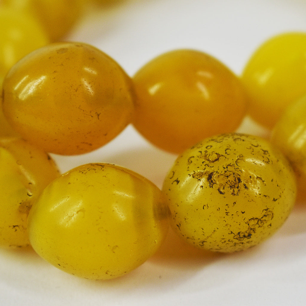 Yellow Pigeon Egg Trade Beads