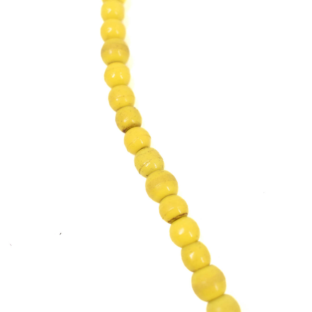 Round Glass Beads Yellow